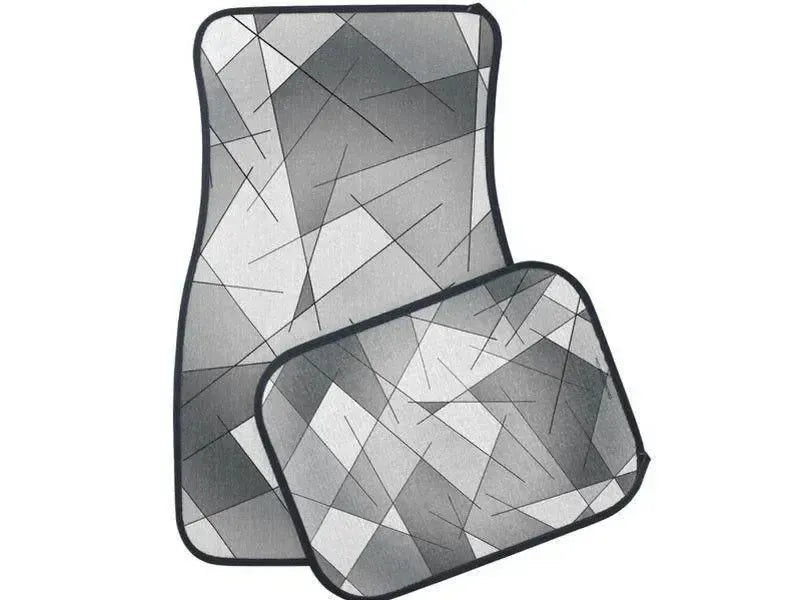 Car Mats-ABSTRACT LINES #1 Car Mats Sets-Grays & White-from COLORADDICTED.COM-