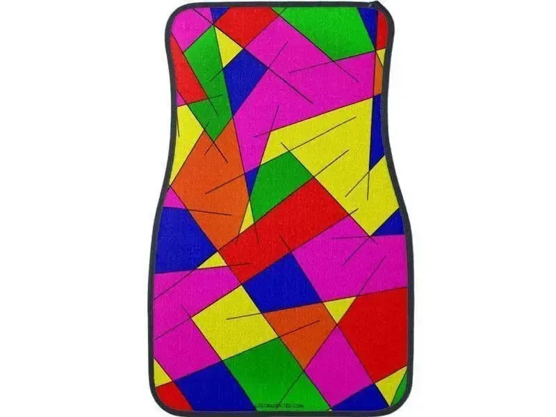 Car Mats-ABSTRACT LINES #1 Car Mats Sets-Multicolor Bright-from COLORADDICTED.COM-