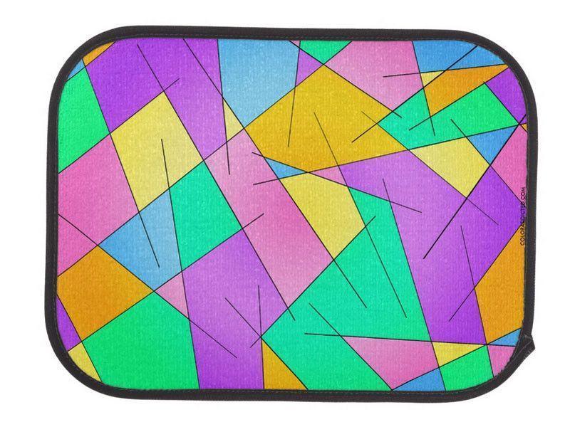 Car Mats-ABSTRACT LINES #1 Car Mats Sets-Multicolor Light-from COLORADDICTED.COM-