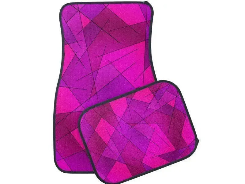 Car Mats-ABSTRACT LINES #1 Car Mats Sets-Purples & Violets & Fuchsias & Magentas-from COLORADDICTED.COM-