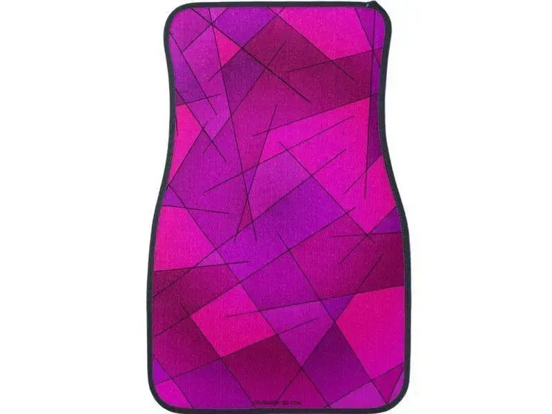 Car Mats-ABSTRACT LINES #1 Car Mats Sets-Purples & Violets & Fuchsias & Magentas-from COLORADDICTED.COM-