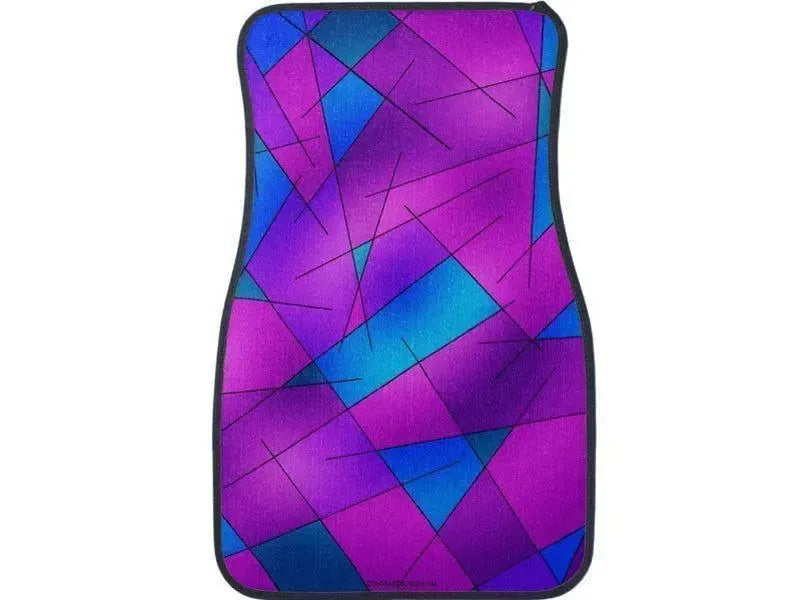 Car Mats-ABSTRACT LINES #1 Car Mats Sets-Purples & Violets & Fuchsias & Turquoises-from COLORADDICTED.COM-