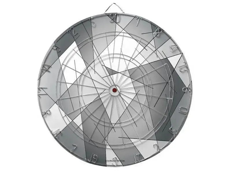 Dartboards-ABSTRACT LINES #1 Dartboards (includes 6 Darts)-Grays & White-from COLORADDICTED.COM-