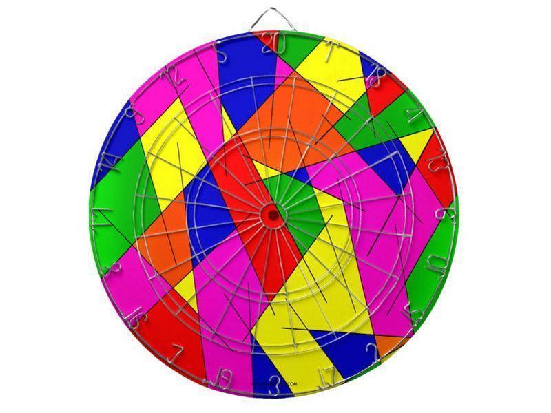 Dartboards-ABSTRACT LINES #1 Dartboards (includes 6 Darts)-Multicolor Bright-from COLORADDICTED.COM-