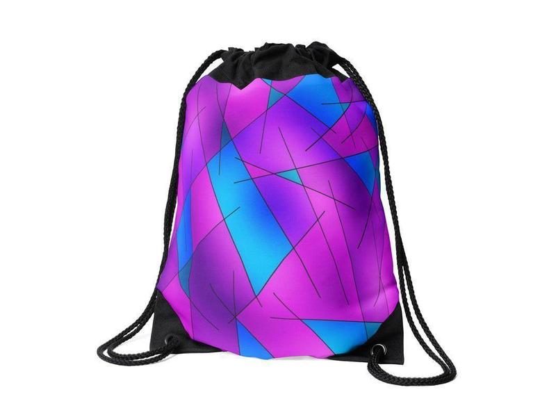 Drawstring Bags-ABSTRACT LINES #1 Drawstring Bags-from COLORADDICTED.COM-