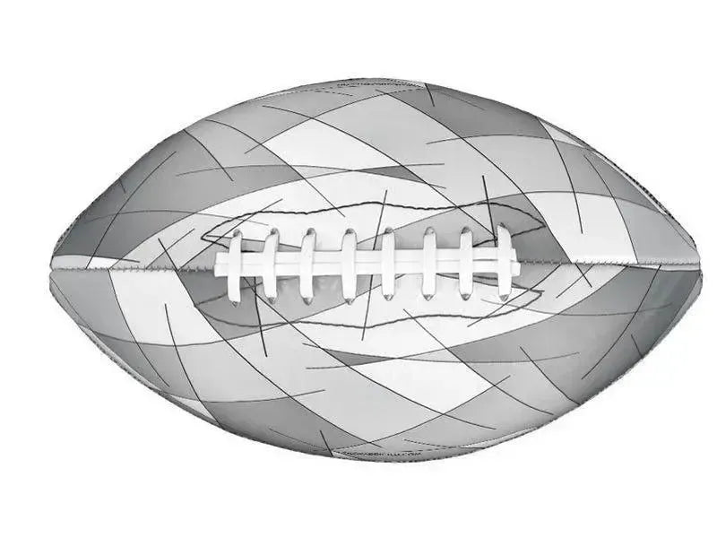 Footballs-ABSTRACT LINES #1 Footballs & Mini Footballs-Grays & White-from COLORADDICTED.COM-