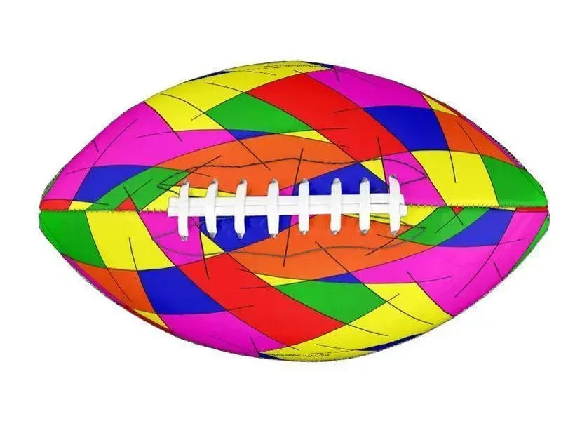 Footballs-ABSTRACT LINES #1 Footballs & Mini Footballs-Multicolor Bright-from COLORADDICTED.COM-