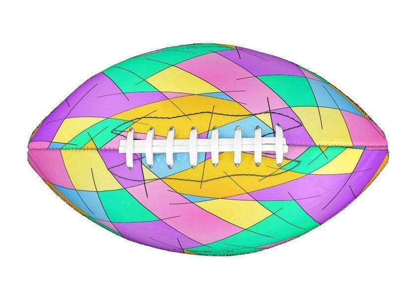 Footballs-ABSTRACT LINES #1 Footballs &amp; Mini Footballs-Multicolor Light-from COLORADDICTED.COM-