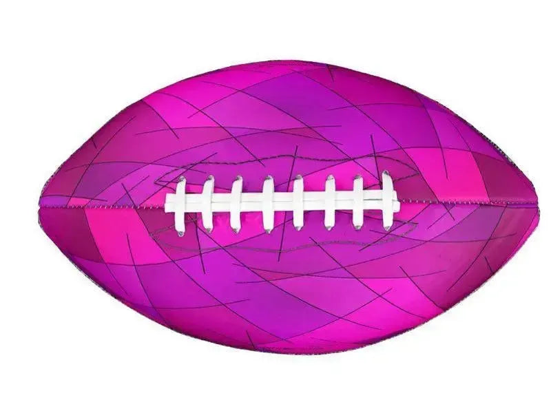 Footballs-ABSTRACT LINES #1 Footballs & Mini Footballs-Purples & Violets & Fuchsias & Magentas-from COLORADDICTED.COM-