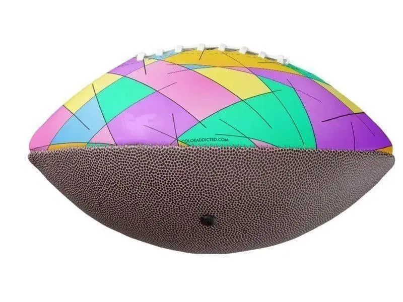 Footballs-ABSTRACT LINES #1 Footballs & Mini Footballs-Multicolor Light-from COLORADDICTED.COM-