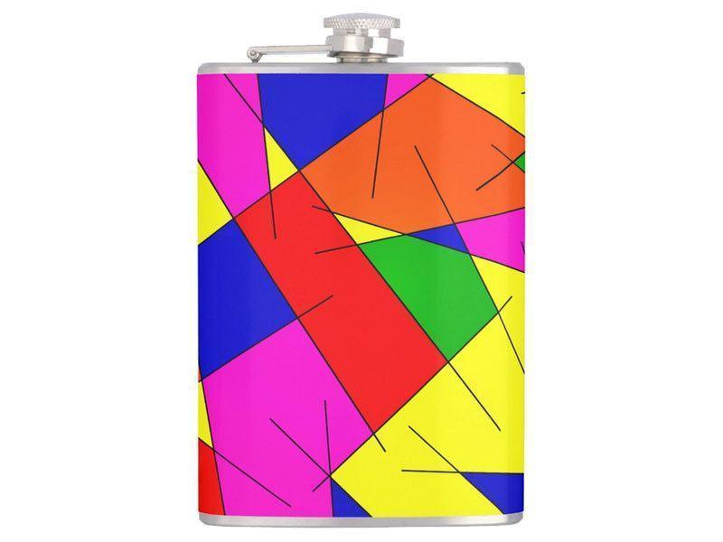 Hip Flasks-ABSTRACT LINES #1 Hip Flasks-Multicolor Bright-from COLORADDICTED.COM-
