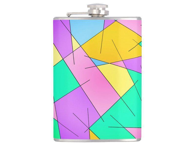 Hip Flasks-ABSTRACT LINES #1 Hip Flasks-Multicolor Light-from COLORADDICTED.COM-