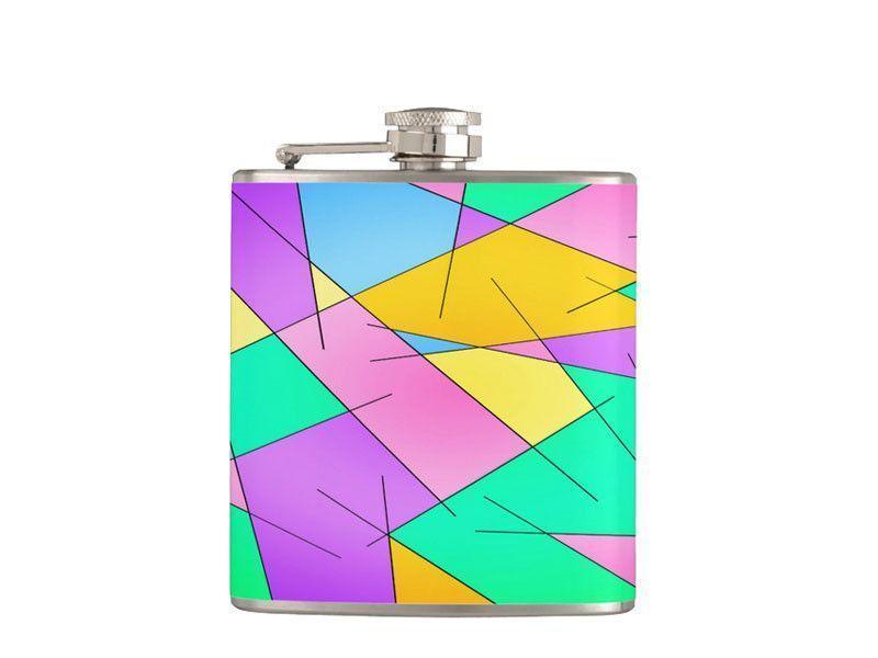 Hip Flasks-ABSTRACT LINES #1 Hip Flasks-Multicolor Light-from COLORADDICTED.COM-