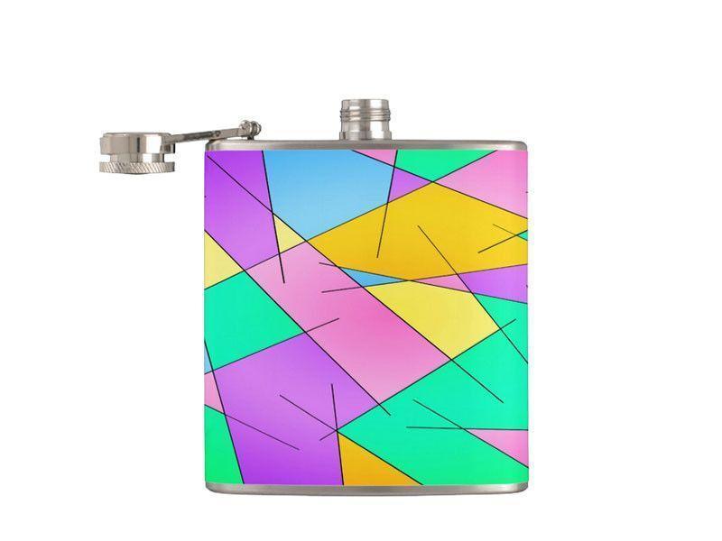 Hip Flasks-ABSTRACT LINES #1 Hip Flasks-Multicolor Light-from COLORADDICTED.COM-