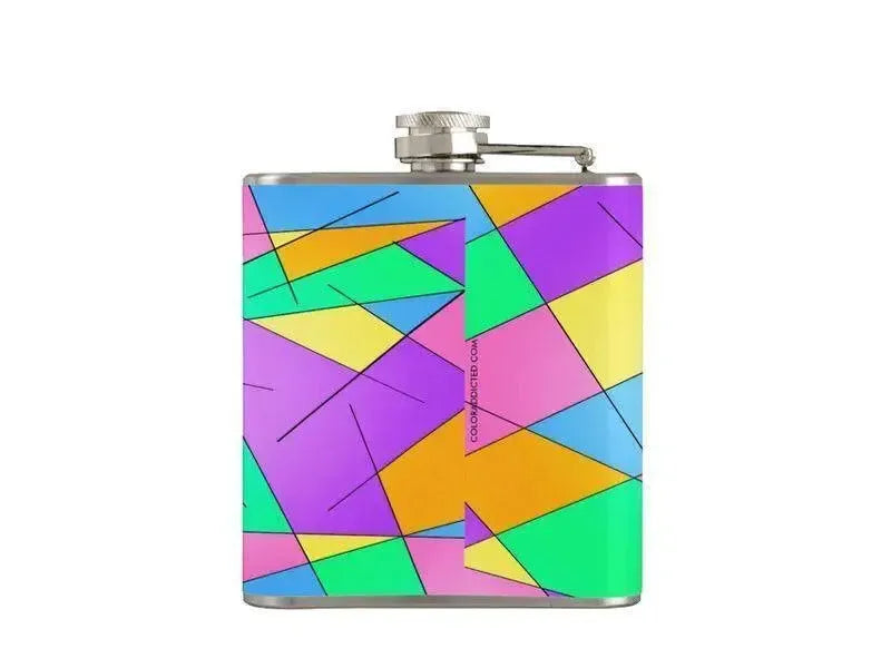 Hip Flasks-ABSTRACT LINES #1 Hip Flasks-from COLORADDICTED.COM-