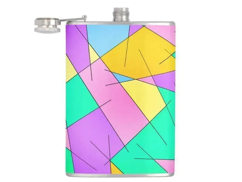 Hip Flasks-ABSTRACT LINES #1 Hip Flasks-from COLORADDICTED.COM-