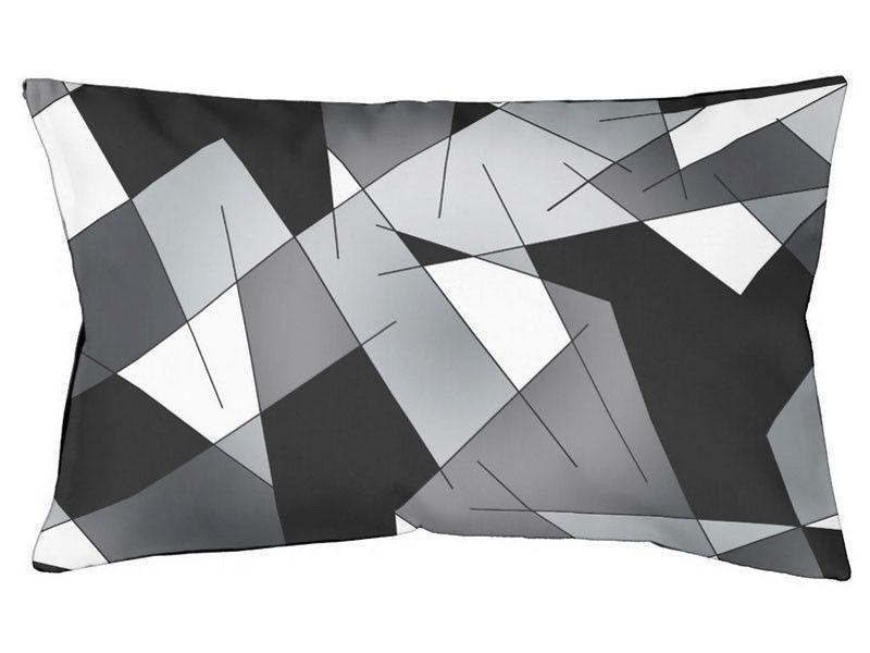 Dog Beds-ABSTRACT LINES #1 Indoor/Outdoor Dog Beds-Black Grays &amp; White-from COLORADDICTED.COM-