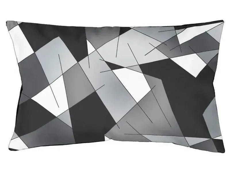 Dog Beds-ABSTRACT LINES #1 Indoor/Outdoor Dog Beds-Black Grays & White-from COLORADDICTED.COM-