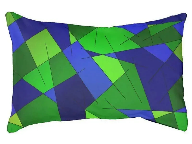 Dog Beds-ABSTRACT LINES #1 Indoor/Outdoor Dog Beds-Blues & Greens-from COLORADDICTED.COM-