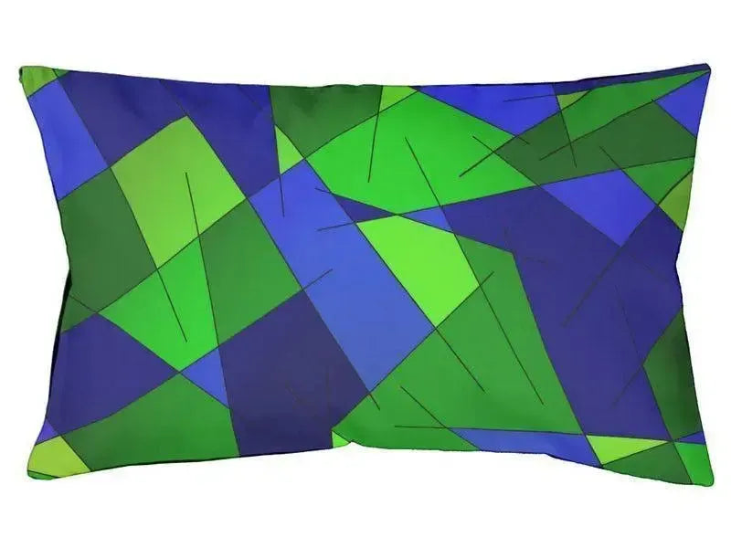 Dog Beds-ABSTRACT LINES #1 Indoor/Outdoor Dog Beds-Blues & Greens-from COLORADDICTED.COM-
