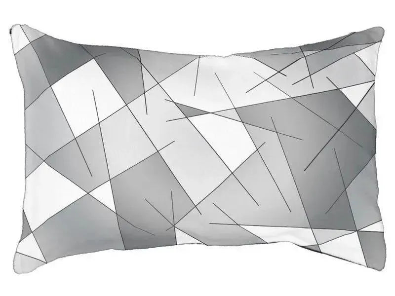Dog Beds-ABSTRACT LINES #1 Indoor/Outdoor Dog Beds-Grays & White-from COLORADDICTED.COM-