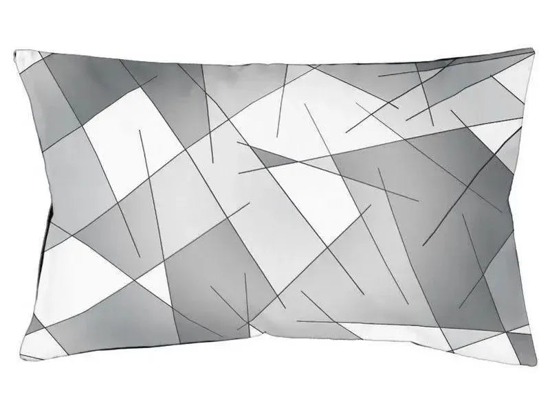 Dog Beds-ABSTRACT LINES #1 Indoor/Outdoor Dog Beds-Grays & White-from COLORADDICTED.COM-