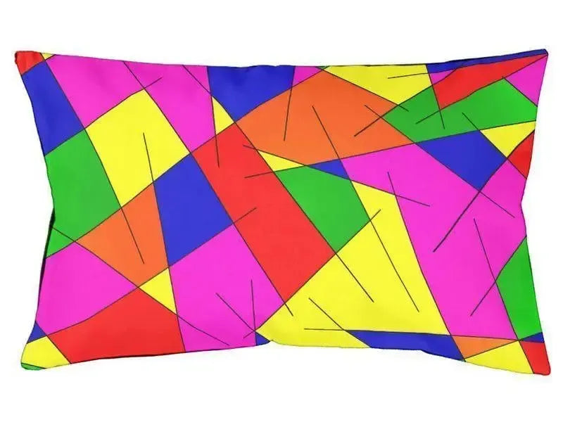 Dog Beds-ABSTRACT LINES #1 Indoor/Outdoor Dog Beds-Multicolor Bright-from COLORADDICTED.COM-