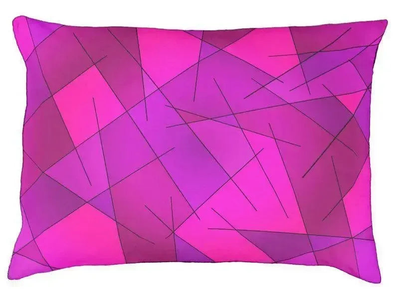 Dog Beds-ABSTRACT LINES #1 Indoor/Outdoor Dog Beds-Purples, Violets, Fuchsias & Magentas-from COLORADDICTED.COM-