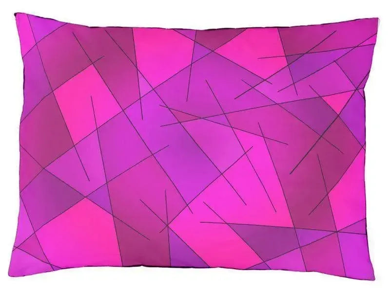 Dog Beds-ABSTRACT LINES #1 Indoor/Outdoor Dog Beds-Purples, Violets, Fuchsias & Magentas-from COLORADDICTED.COM-