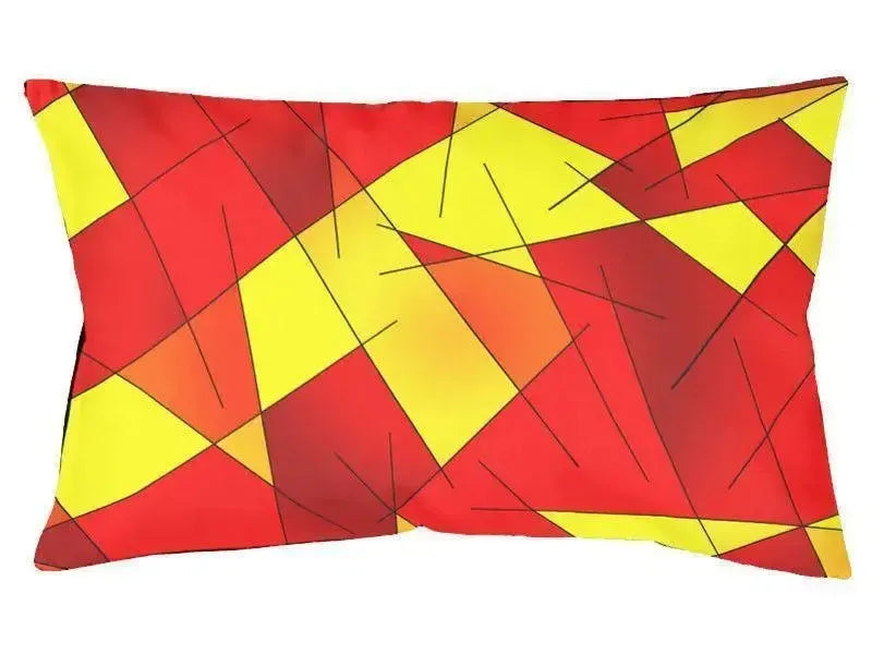 Dog Beds-ABSTRACT LINES #1 Indoor/Outdoor Dog Beds-Reds, Oranges & Yellows-from COLORADDICTED.COM-