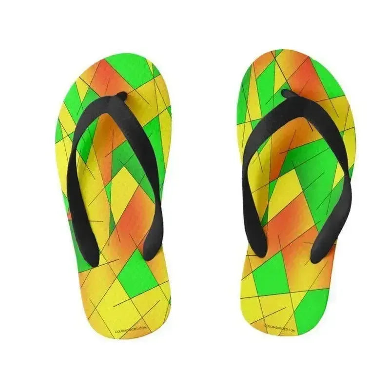 Kids Flip Flops-ABSTRACT LINES #1 Kids Flip Flops-from COLORADDICTED.COM-