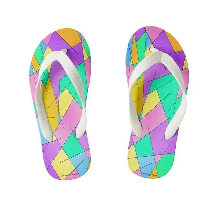 Kids Flip Flops-ABSTRACT LINES #1 Kids Flip Flops-from COLORADDICTED.COM-
