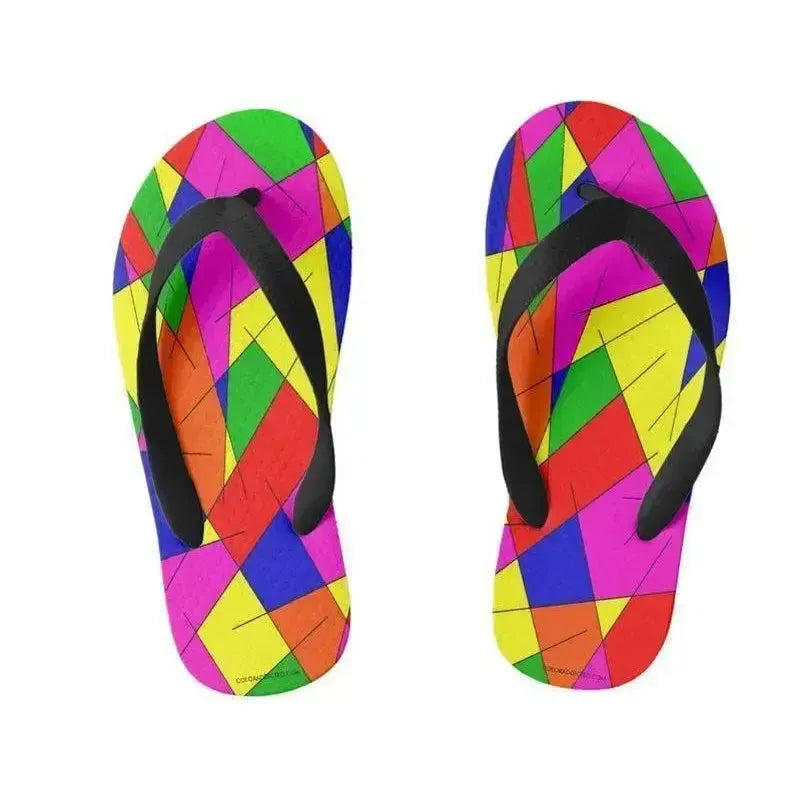 Kids Flip Flops-ABSTRACT LINES #1 Kids Flip Flops-from COLORADDICTED.COM-