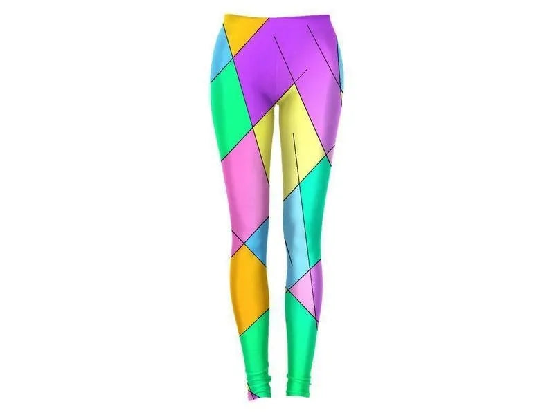 Leggings-ABSTRACT LINES #1 Leggings-Multicolor Light-from COLORADDICTED.COM-