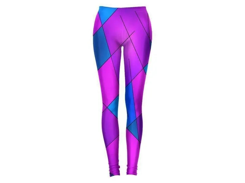 Leggings-ABSTRACT LINES #1 Leggings-Purples & Violets & Fuchsias & Turquoises-from COLORADDICTED.COM-