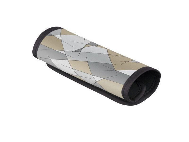 Luggage Handle Wraps-ABSTRACT LINES #1 Luggage Handle Wraps-Grays &amp; Beiges-from COLORADDICTED.COM-