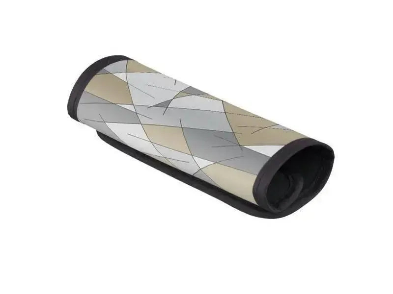 Luggage Handle Wraps-ABSTRACT LINES #1 Luggage Handle Wraps-Grays & Beiges-from COLORADDICTED.COM-