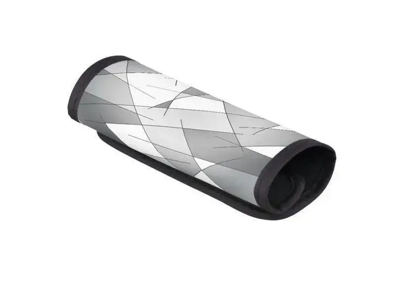 Luggage Handle Wraps-ABSTRACT LINES #1 Luggage Handle Wraps-Grays & White-from COLORADDICTED.COM-