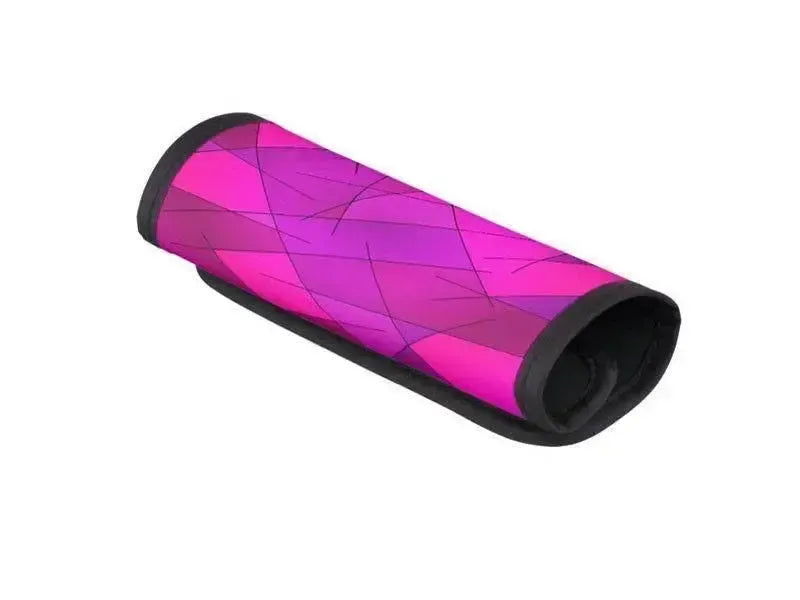 Luggage Handle Wraps-ABSTRACT LINES #1 Luggage Handle Wraps-Purples & Violets & Fuchsias & Magentas-from COLORADDICTED.COM-