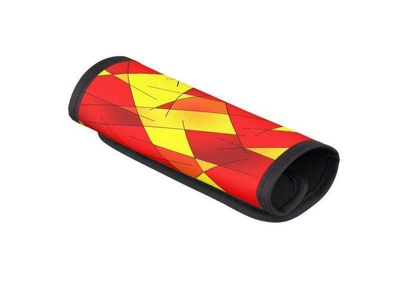 Luggage Handle Wraps-ABSTRACT LINES #1 Luggage Handle Wraps-Reds &amp; Oranges &amp; Yellows-from COLORADDICTED.COM-