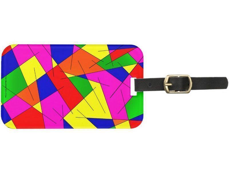 Luggage Tags-ABSTRACT LINES #1 Luggage Tags-Multicolor Bright-from COLORADDICTED.COM-