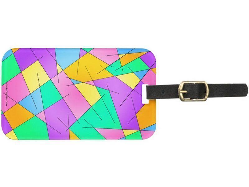 Luggage Tags-ABSTRACT LINES #1 Luggage Tags-Multicolor Light-from COLORADDICTED.COM-