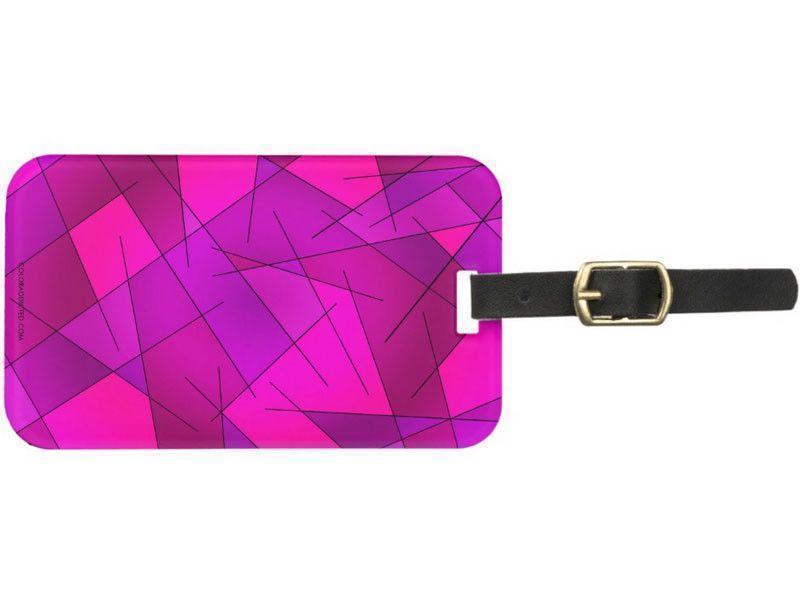 Luggage Tags-ABSTRACT LINES #1 Luggage Tags-Purples, Violets, Fuchsias &amp; Magentas-from COLORADDICTED.COM-