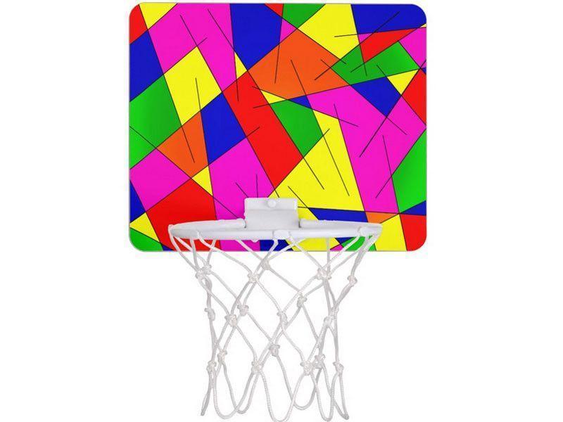 Mini Basketball Hoops-ABSTRACT LINES #1 Mini Basketball Hoops-Multicolor Bright-from COLORADDICTED.COM-