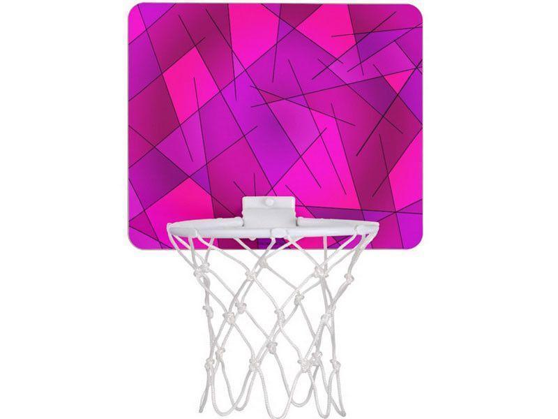 Mini Basketball Hoops-ABSTRACT LINES #1 Mini Basketball Hoops-Purples &amp; Violets &amp; Fuchsias &amp; Magentas-from COLORADDICTED.COM-