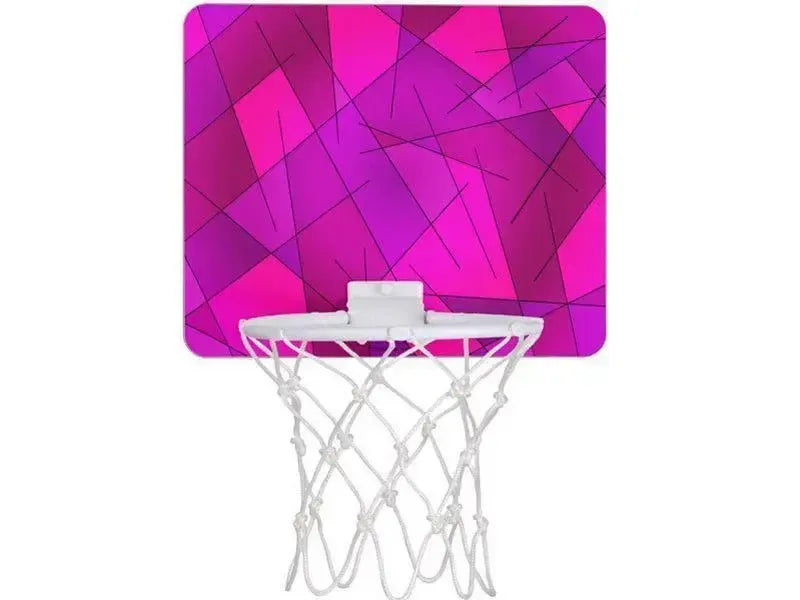 Mini Basketball Hoops-ABSTRACT LINES #1 Mini Basketball Hoops-Purples & Violets & Fuchsias & Magentas-from COLORADDICTED.COM-