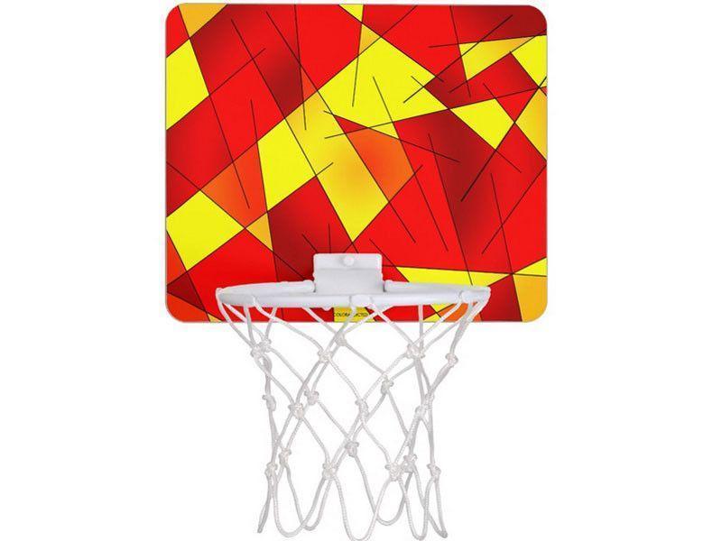 Mini Basketball Hoops-ABSTRACT LINES #1 Mini Basketball Hoops-Reds &amp; Oranges &amp; Yellows-from COLORADDICTED.COM-