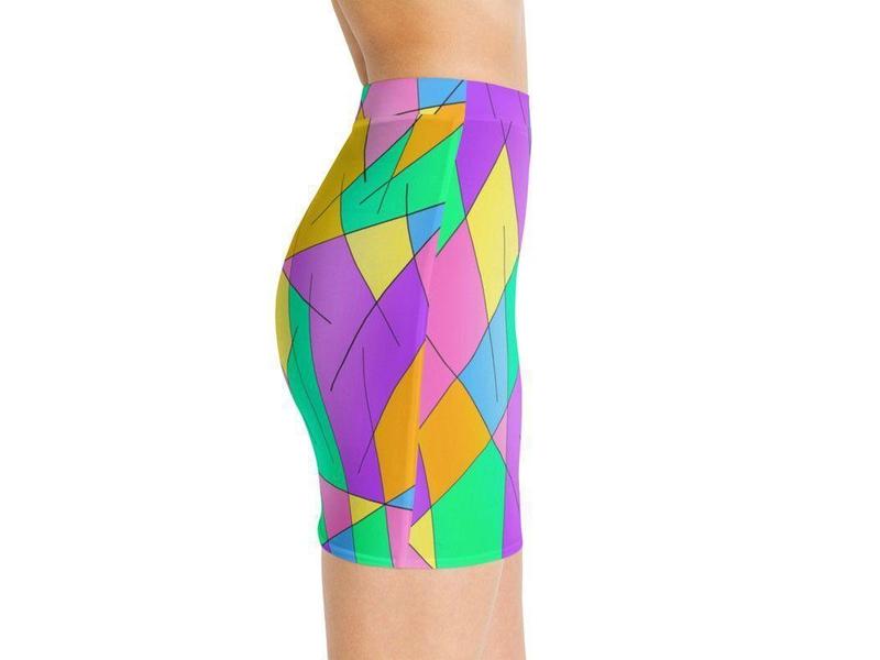 Mini Pencil Skirts-ABSTRACT LINES #1 Mini Pencil Skirts-Multicolor Light-from COLORADDICTED.COM-