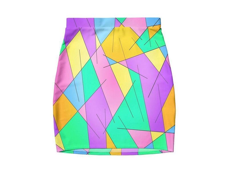 Mini Pencil Skirts-ABSTRACT LINES #1 Mini Pencil Skirts-from COLORADDICTED.COM-