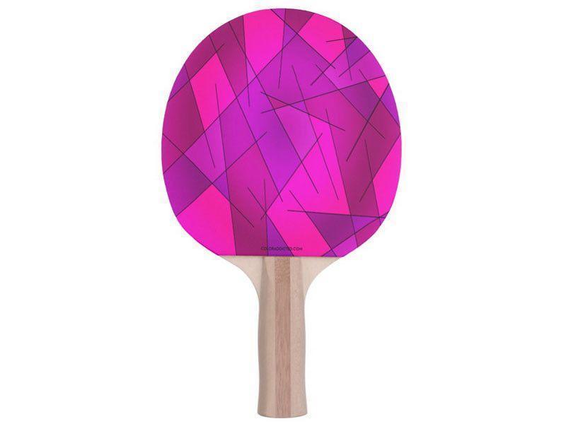Ping Pong Paddles-ABSTRACT LINES #1 Ping Pong Paddles-Purples &amp; Violets &amp; Fuchsias &amp; Magentas-from COLORADDICTED.COM-